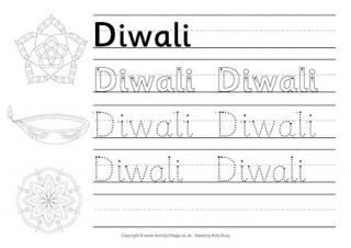 Diwali Handwriting Worksheets