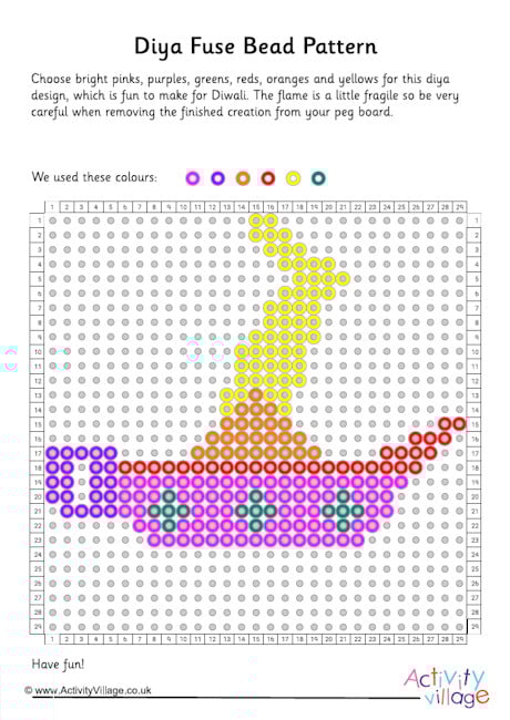 Diya Fuse Bead Pattern Diya Fuse Bead Pattern