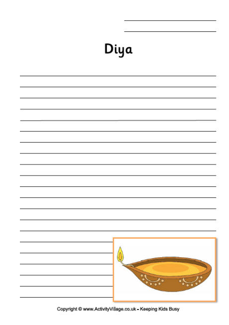 Diya writing page