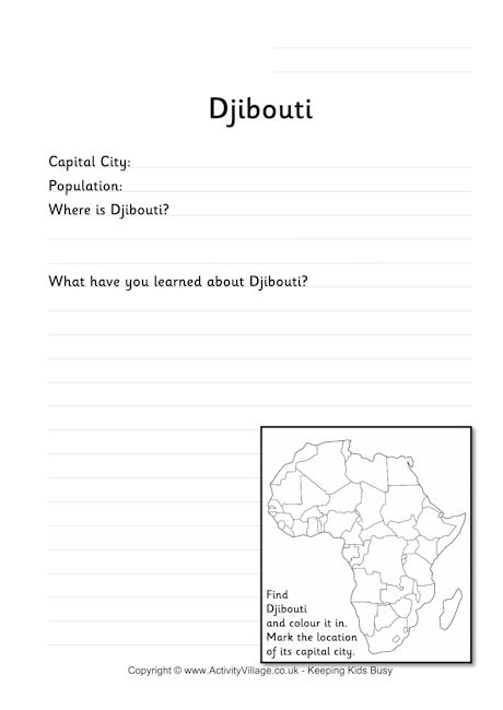 Djibouti worksheet