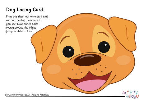 Dog lacing card 2 Dog lacing card 2