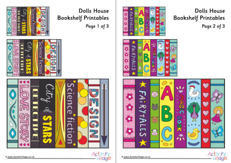 Dolls House Bookshelf Printables Dolls House Bookshelf Printables