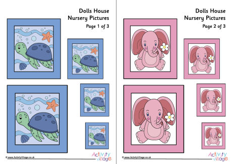 Dolls House Nursery Picture Printables Dolls House Nursery Picture Printables