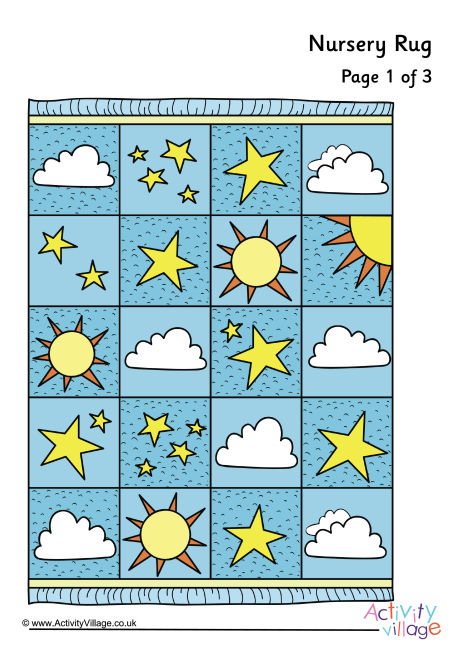 Dolls house nursery rug printable