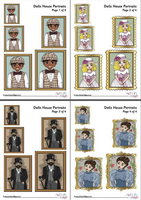 Dolls House Portrait Printables Dolls House Portrait Printables