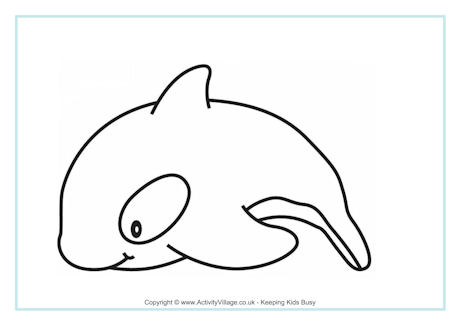 Dolphin colouring page 3