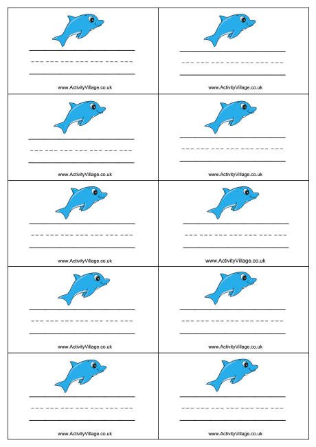 Dolphin name badges
