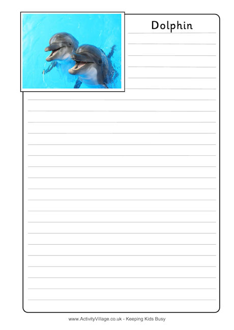Dolphin notebooking page
