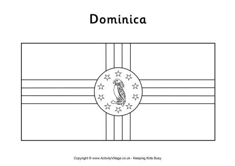 Dominica Flag Colouring Page
