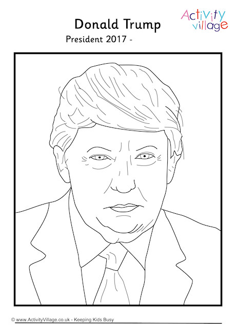 donald trump colouring page 2