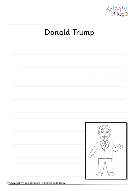 Donald Trump Writing Page