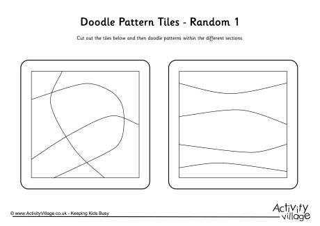 Doodle pattern tiles - random 1