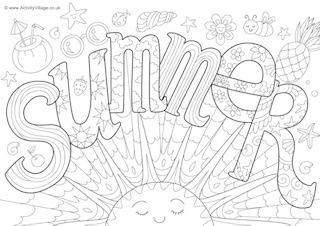 Doodly Seasonal Colouring Pages