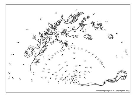 Dot to dot - Chinese fan