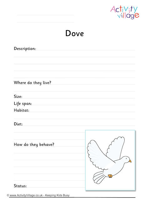 Dove Worksheet
