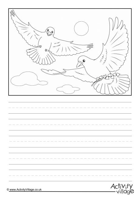Doves Scene Story Paper