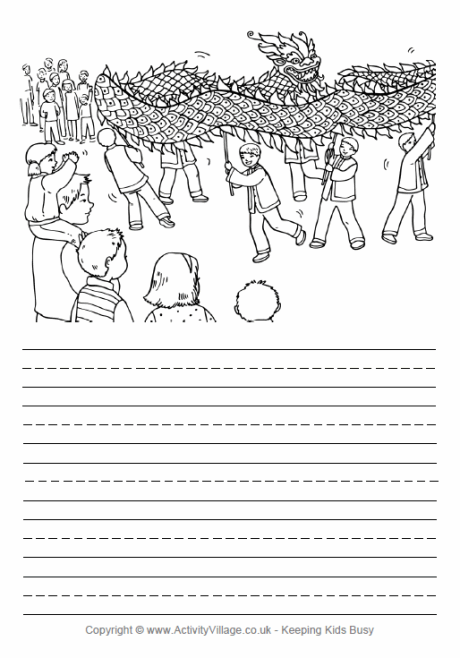 Dragon dance story paper