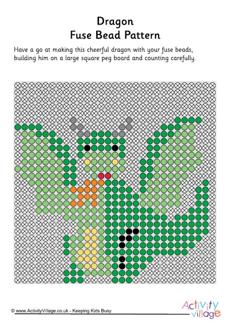 Dragon fuse bead pattern Dragon fuse bead pattern