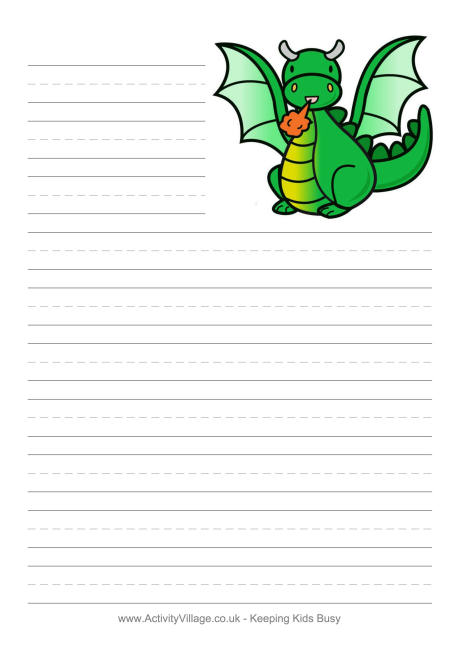 Dragon writing paper