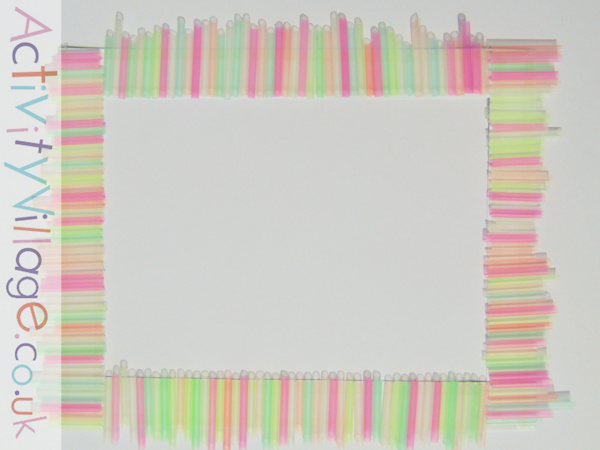 Drinking Straw Picture Frame