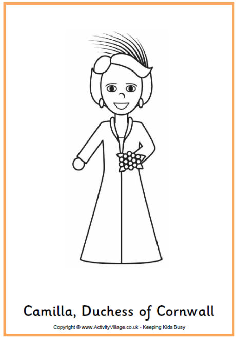 Duchess of Cornwall colouring page