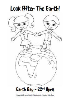 Earth Day Colouring Pages