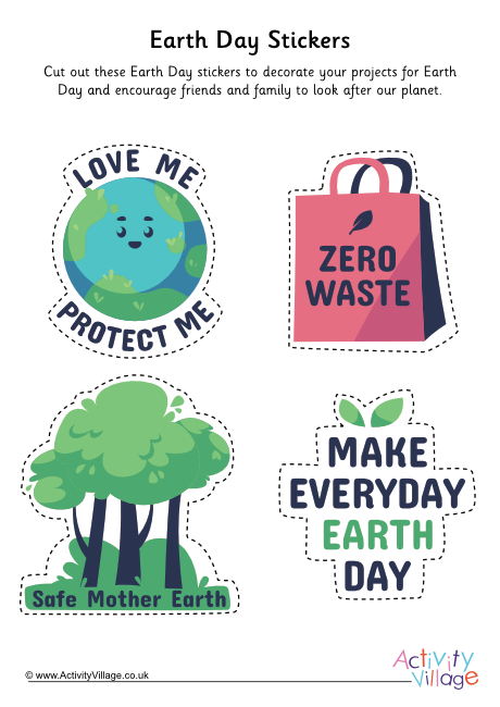 Earth Day stickers Earth Day stickers