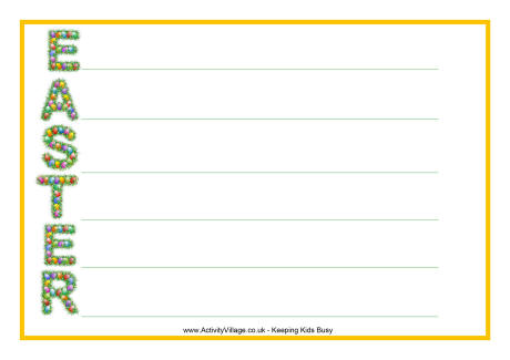 Easter acrostic poem printables