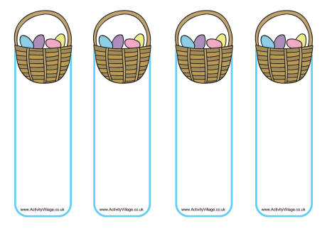 Easter basket bookmarks