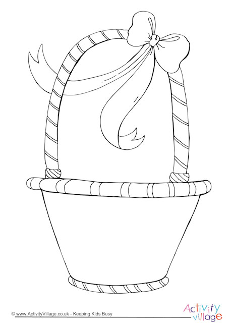 Easter Basket Colouring Page 2