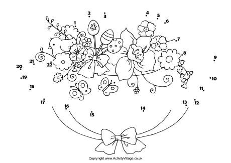 Easter basket dot to dot