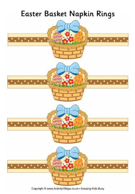 Easter basket napkin rings