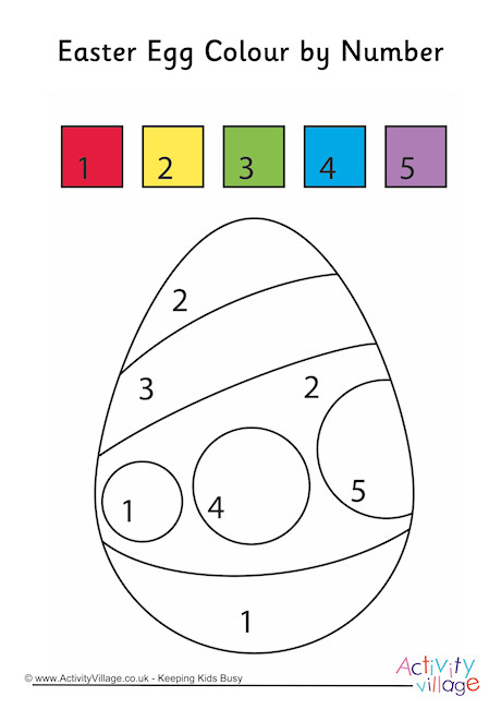 Easter Egg Colour by Number 1