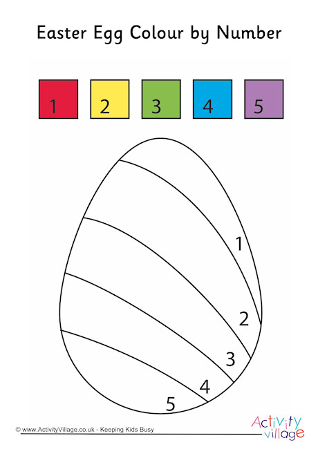 Easter egg colour by number 3
