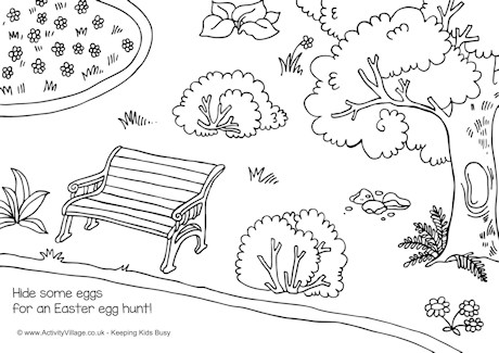 Easter Egg Hunt Doodle Page