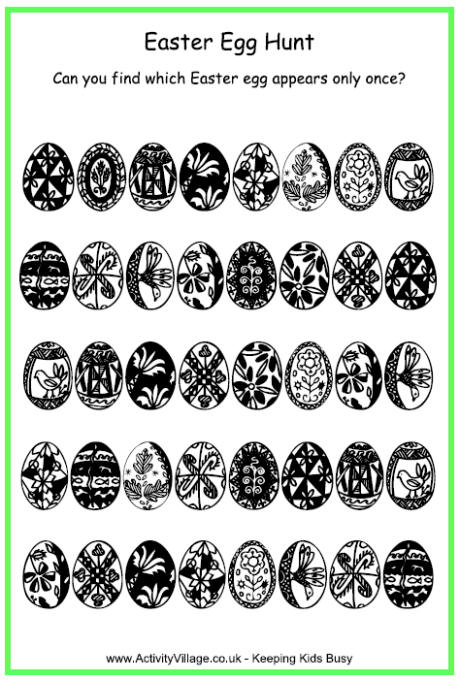 Easter egg hunt puzzle