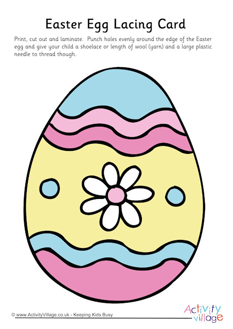 Easter Egg Lacing Card 3 Easter Egg Lacing Card 3