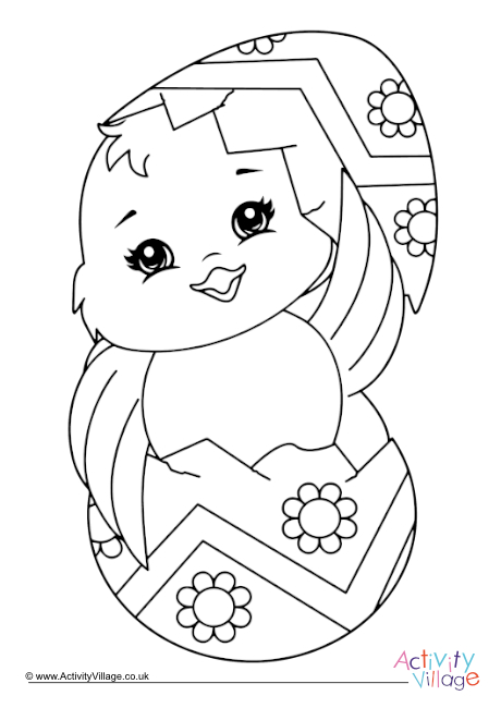 Easter Egg Surprise Colouring Page