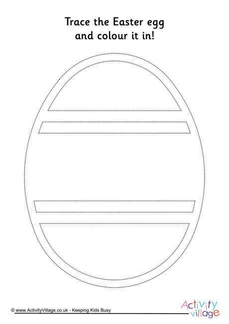 Easter egg tracing page 1 Easter egg tracing page 1