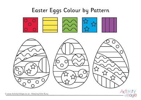 Easter Eggs Colour by Pattern 1