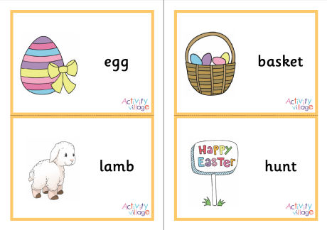 Easter flashcards - large