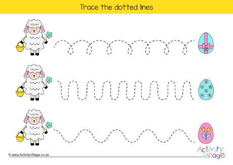 Easter lamb handwriting readiness 1