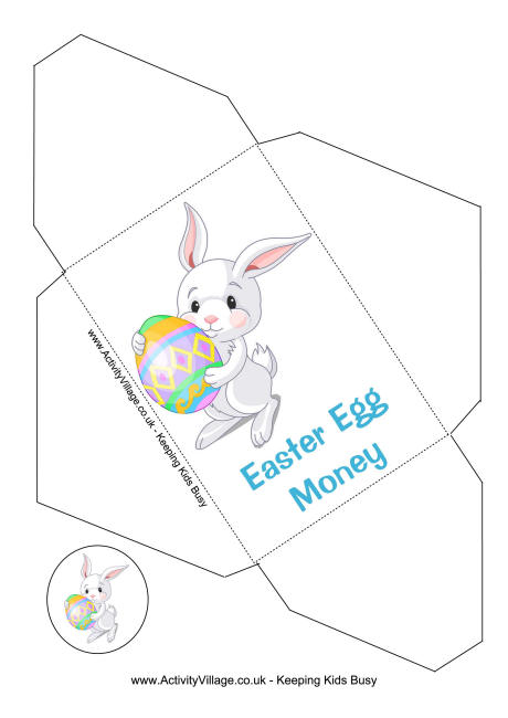 Easter money envelope - bunny and egg