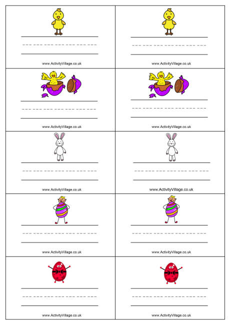 Easter name badges