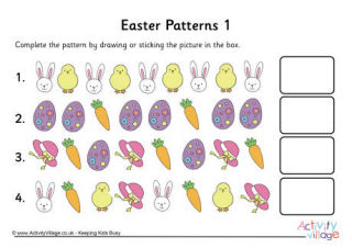 Easter Pattern Worksheets