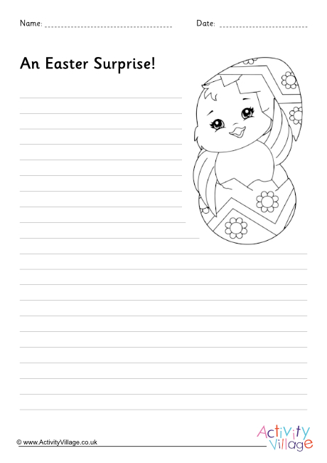 Easter surprise story paper