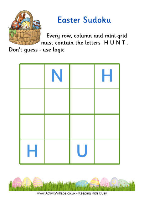 Easter word sudoku easy 2