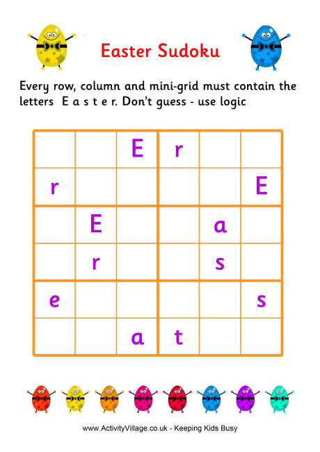 Easter word sudoku medium 1