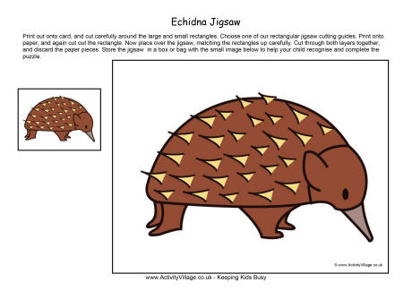 Echidna jigsaw Echidna jigsaw