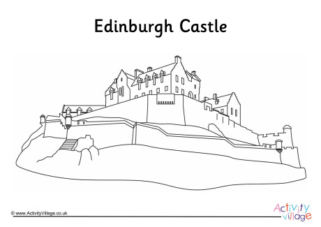 Edinburgh Castle Colouring Page